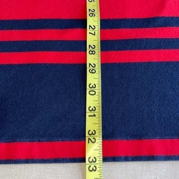 Old Navy BodyCon Red & Navy Striped Cotton Long Sleeve Mini Dress Sz. MD - Picture 7 of 9